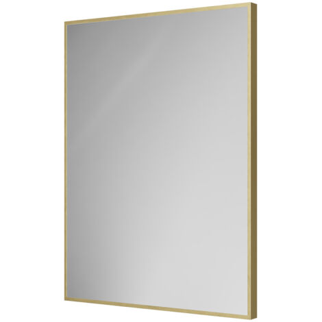 Colore Brandon Brushed Brass Aluminium Framed 600mm x 800mm Mirror