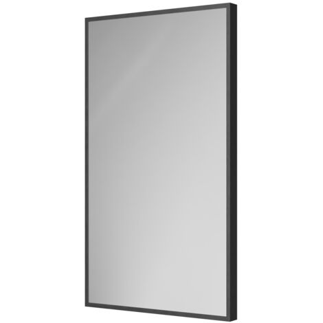 Colore Brandon Matt Black Aluminium Framed 400mm x 700mm Mirror