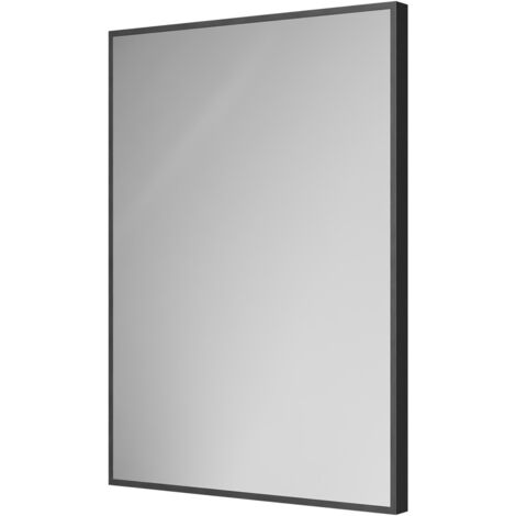 Colore Brandon Matt Black Aluminium Framed 500mm x 700mm Mirror