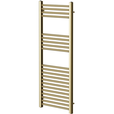 Colore Brushed Brass 1200mm x 500mm Straight Heated Towel Rail
