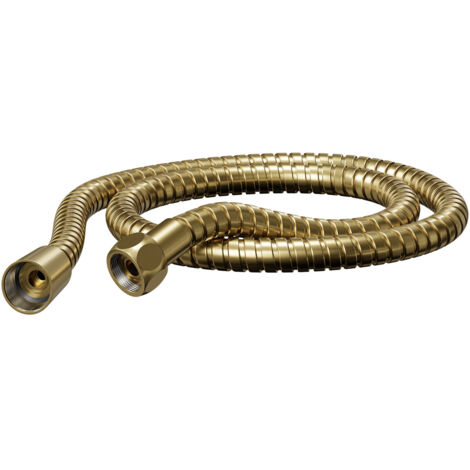 Colore Brushed Brass 1.5M Stainless Steel Flexible Shower Hose