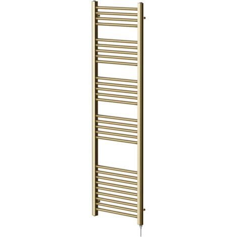 Colore Brushed Brass 1600mm x 500mm Straight Electric Heated Towel Rail