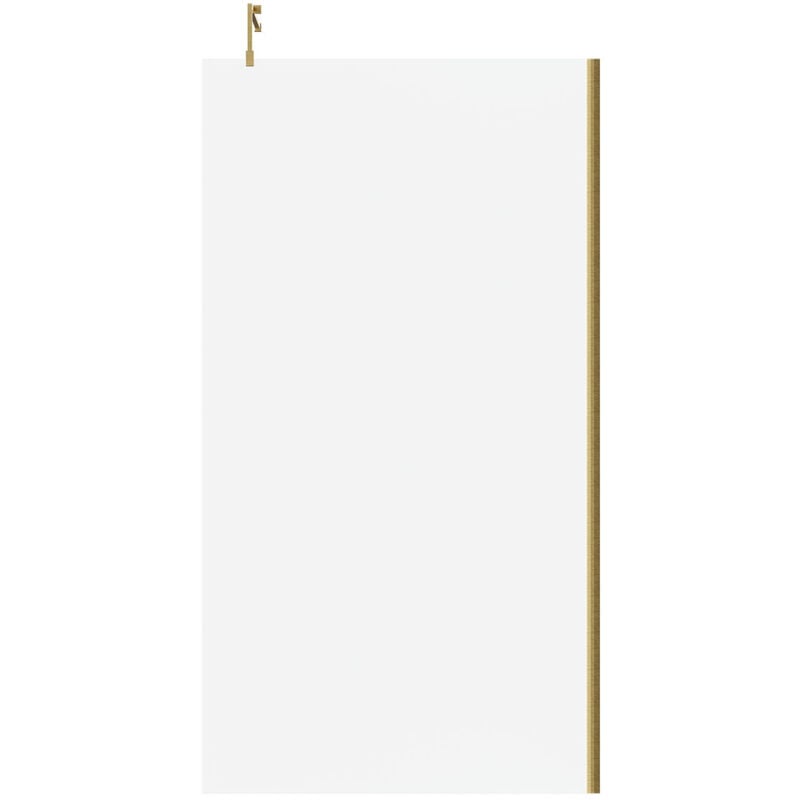 8mm Clear Glass Brushed Brass 1850mm x 1000mm Walk In Shower Screen including Wall Channel and Support Bar - Colore