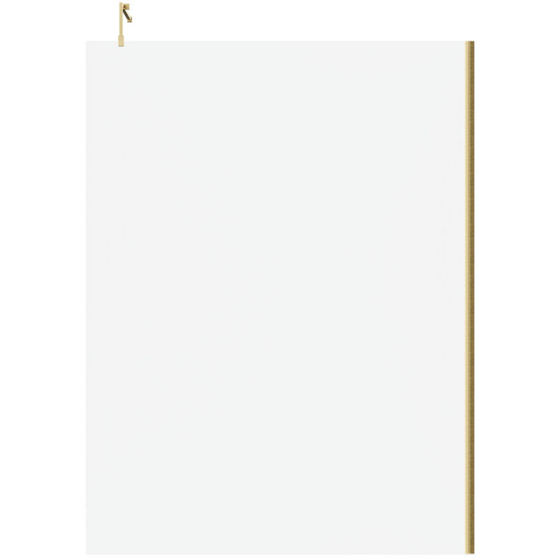 Colore - 8mm Clear Glass Brushed Brass 1850mm x 1400mm Walk In Shower Screen including Wall Channel and Support Bar