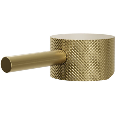 Colore Brushed Brass Industrial Style High Rise Basin Mixer and Freestanding Mixer Fully Knurled Tap Head