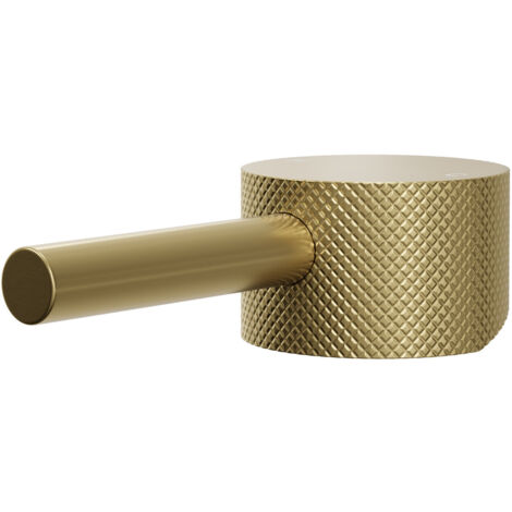 Colore Brushed Brass Industrial Style Mini Mono Basin Mixer Fully Knurled Tap Head