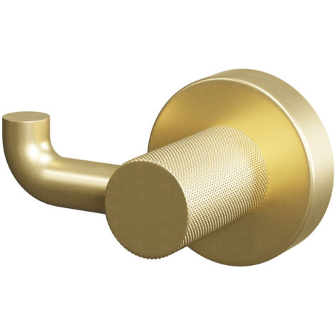 Colore Brushed Brass Industrial Style Wall Mounted Robe Hook