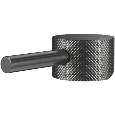 Colore Gunmetal Grey Industrial Style Mono Basin Mixer Fully Knurled Tap Head