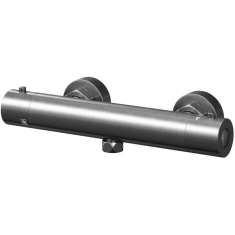 Colore Gunmetal Grey Round Thermostatic Bar Shower Valve