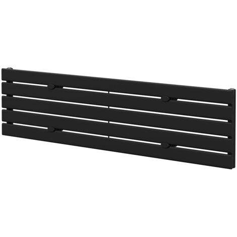 Colore Hudson Matt Black 376mm x 1600mm Horizontal Single Panel Radiator