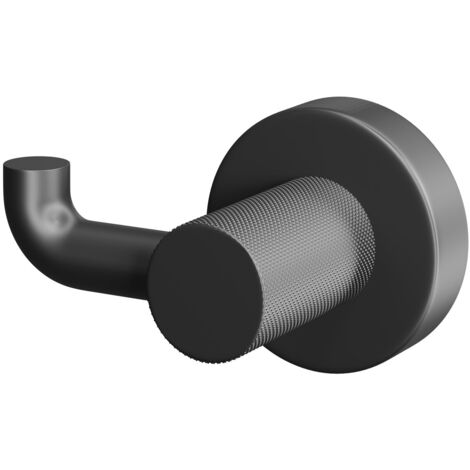 Colore Matt Black Industrial Style Wall Mounted Robe Hook