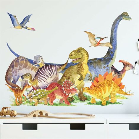 Autocollant dinosaure de Jurassic World, autocollant Dino pour chambre  d'enfant et pépinière, monde Dino, sticker mural Dino, peler et coller  sticker mural Dino -  France