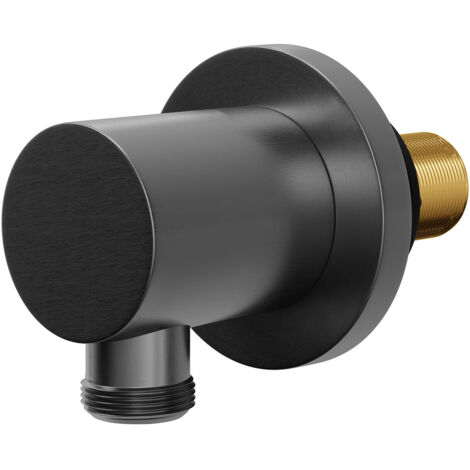 Colore Round Gunmetal Grey Deluxe Shower Elbow