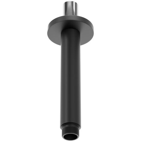 Colore Round Matt Black 150mm Vertical Shower Arm