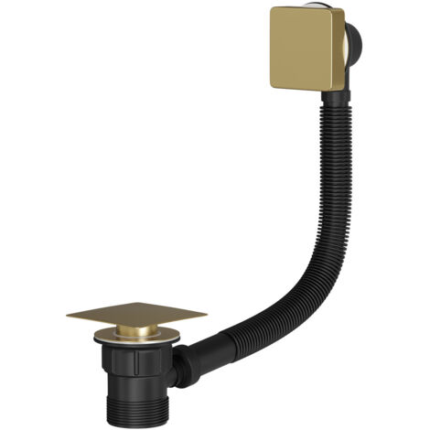 Colore Square Brushed Brass Easy Clean Sprung Click Clack Bath Waste
