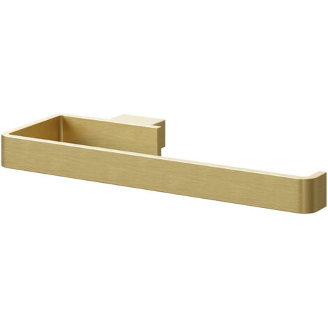 Colore Square Brushed Brass Wall Mounted Towel Ring