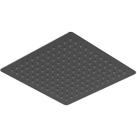 Colore Square Matt Black 300mm Thin Fixed Shower Head