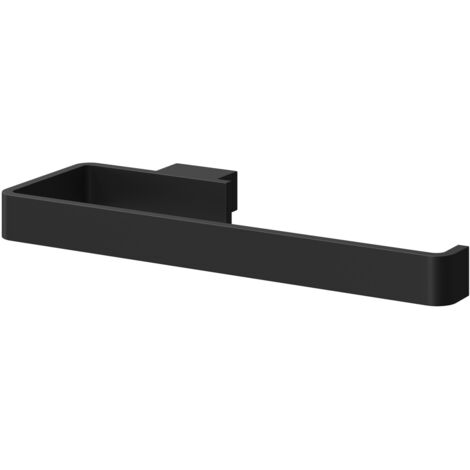 Colore Square Matt Black Wall Mounted Towel Ring