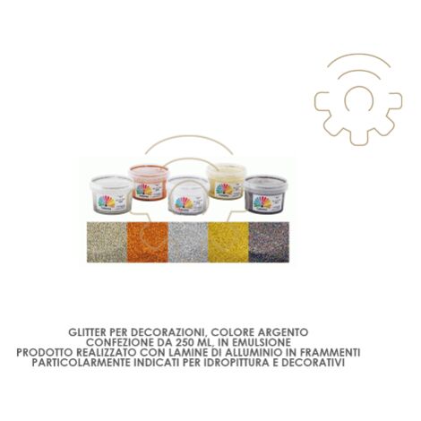 Colorea glitter per decorazioni colore multicolor emulsione per idropitture e decorativi 250 ml