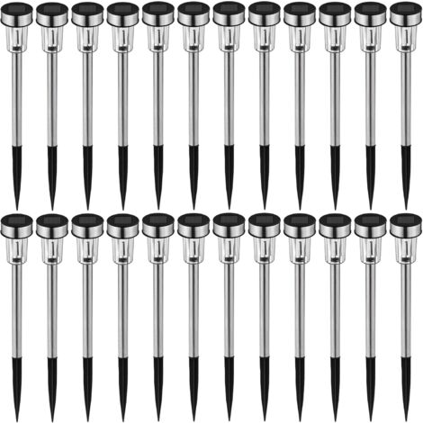 Colorful LED Solar Lamp Rechargeable Garden Outdoor Lighting - Various Quantities (24 White)