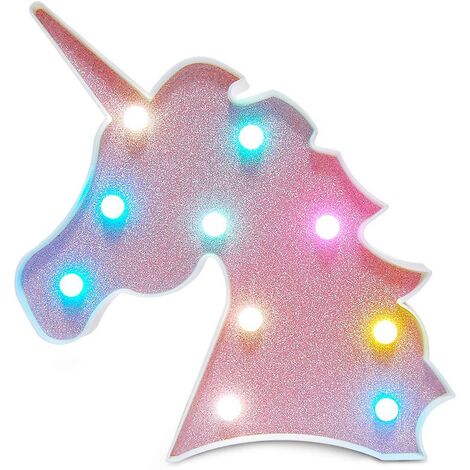Colorful Unicorn Led Light Night Lights Lamp Wall Decoration Decorative Sign For Party/wedding/kid Birthday Party/holiday Celebrations