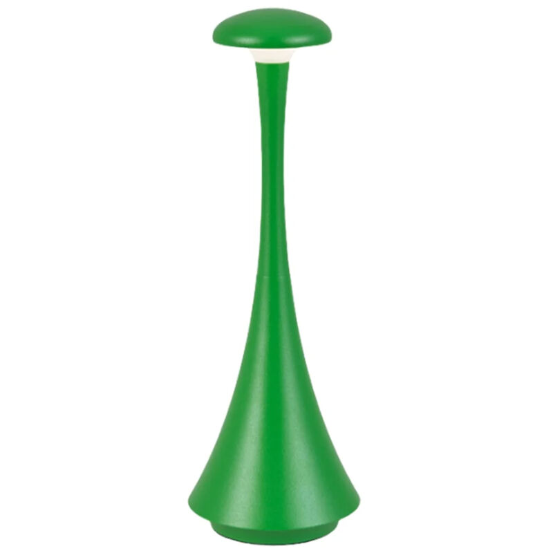 Lampada da tavolo a LED dimmerabile senza fili, lampada da tavolo in alluminio 3 temperature di colore per camera da letto, verde
