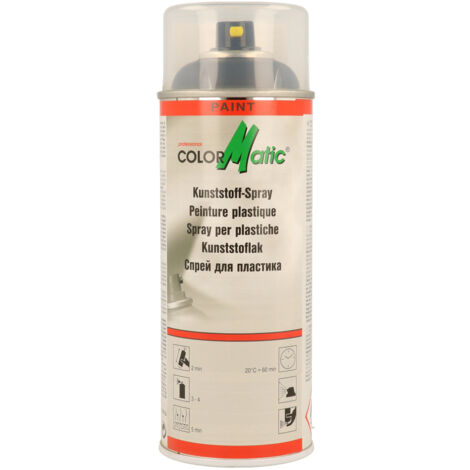 COLORMATIC - Bombe de peinture pour pare-chocs Anthracite foncé - aérosol de 400ml - 115097