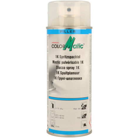 COLORMATIC - Mastic pulvérisable 1K gris - 400ml - 856570 - Ce produit de marque COLORMATIC est neuf.
