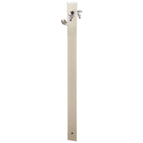 Colortap Colonne d'eau TRIANGLE Blanche - 120 cm - Aluminium - Double robinet