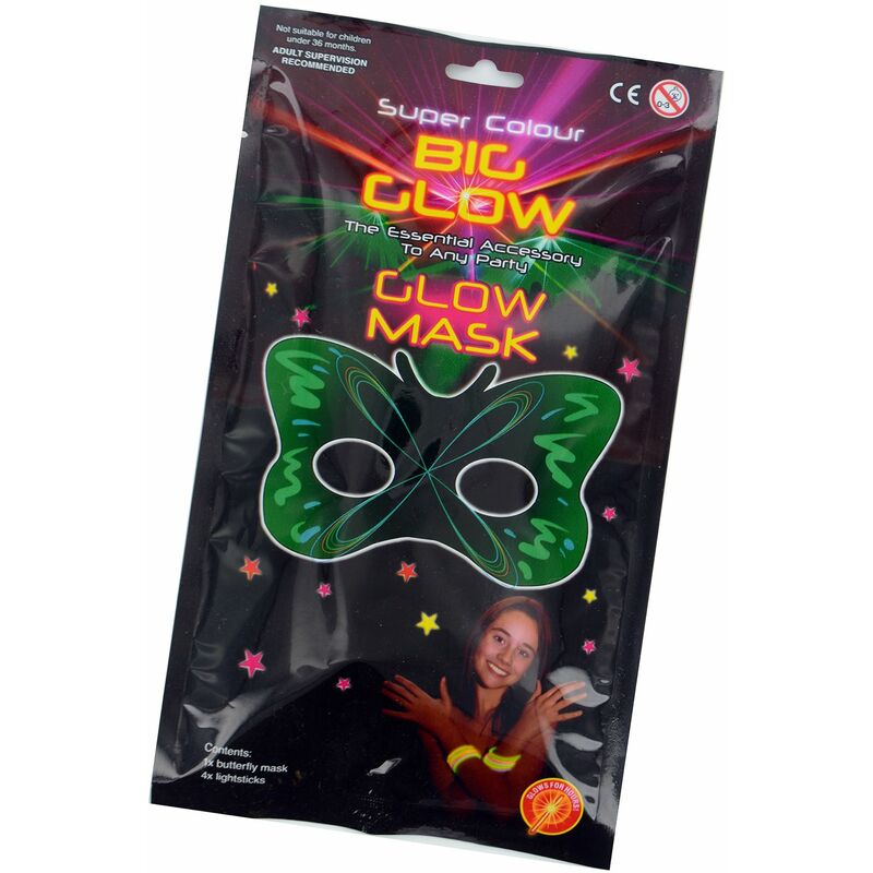 Glow Stick Light Neon Party Glowing Mask Set Costume Cosplay Wire Light green - Green