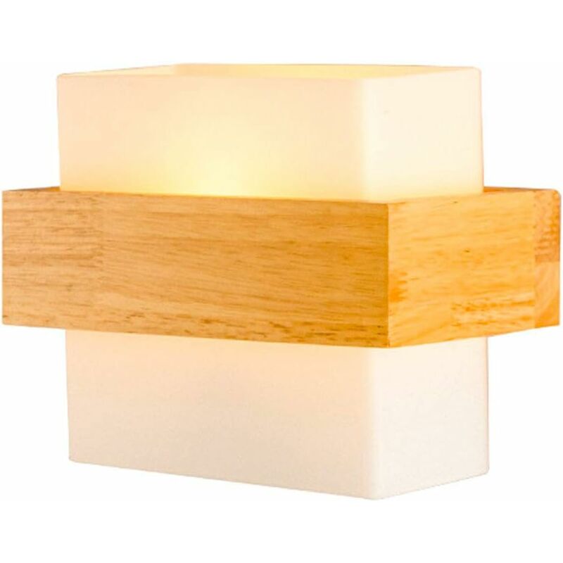 Image of Colours Lampada da parete in legno dimmerabile E27 Lampada da comodino per camera da letto con applique per interni, lampada decorativa da parete per