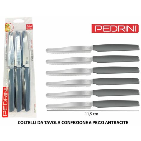 Coltelli Da Cucina Tavola Marrone Pedrini Pezzi 6