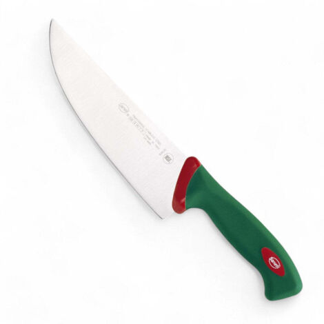 Coltello affettare professionale da cucina con lama 20 cm rigida per carne cruda e manico antiscivolo Sanelli