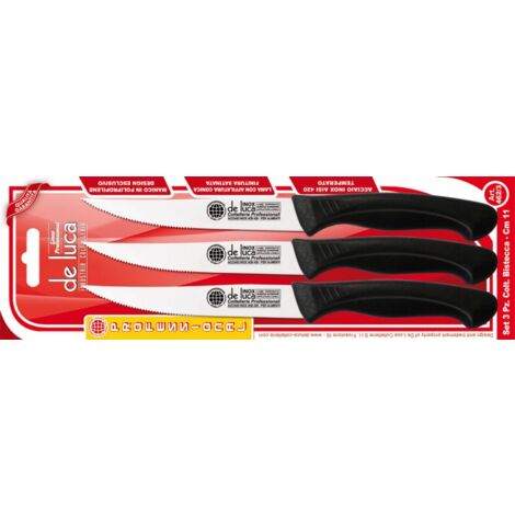 Coltello bistecca inox cm11 m.co pl 3pz - de luca coltellerie
