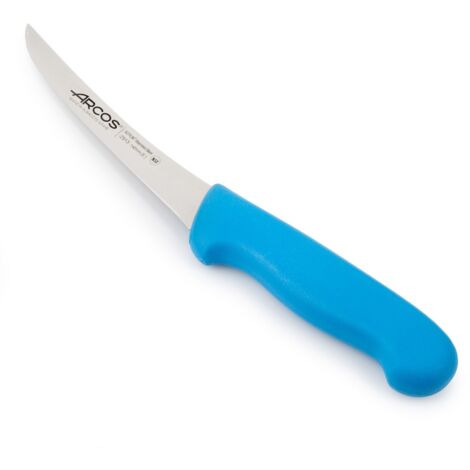 Coltello Boner Arcos Colore - Prof 291323  acciaio inox Nitrum e mango ergonomico blu Polipropilene e lama 14 cm, espositore di copertura
