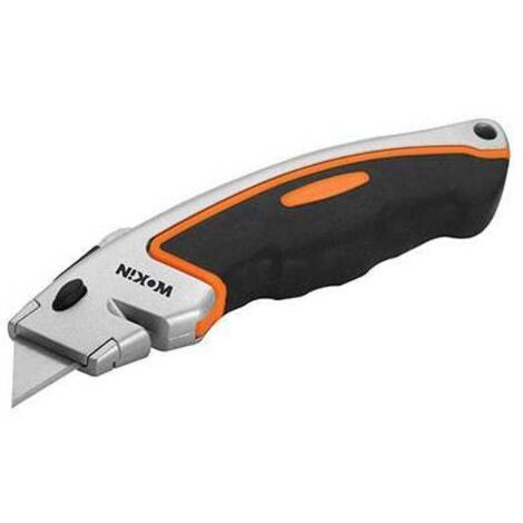 COLTELLO CUTTER ALLUMINIO SOFTGRIP 301319 WOKIN - LAME 5 SK5 - 3 pezzi
