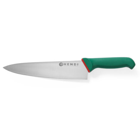Coltello da chef Green Line per affettare e tritare, lunghezza 400 mm - Hendi 843949