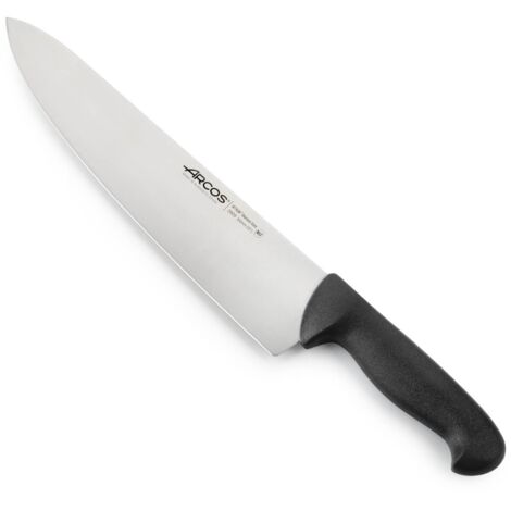 Coltello da cuoco Arcos Colore - Prof 290925 in acciaio inox Nitrum e mango ergonomico nero Polipropilene e 30 lama cm, coperchio del display