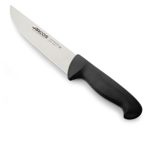 Coltello da macellaio Arcos Colore - Prof 291625 in acciaio inox Nitrum e mango ergonomico nero Polipropilene e lama 18 cm, coperchio del display