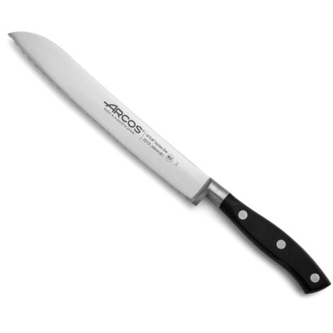 Coltello da pane Arcos Riviera nero lama 20 cm