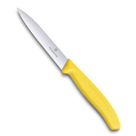 Coltello da verdura Victorinox Fibrox Giallo 6.7736.L8 Lama Seghettata 10 cm