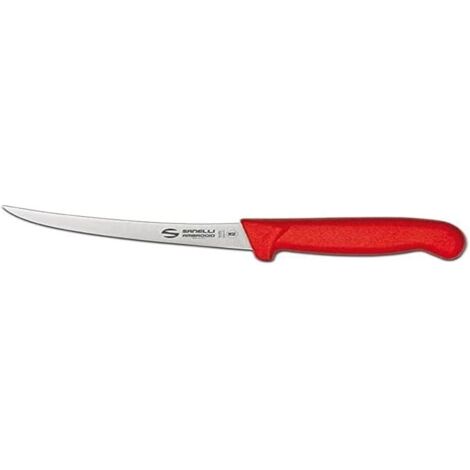 Coltello disossatore curvo SUPRA COLORE HACCP 130/290 mm - rosso