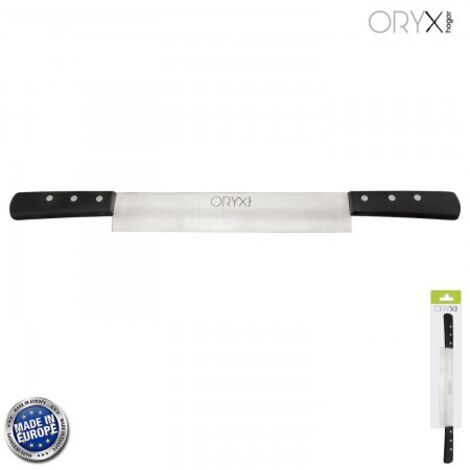 Coltello Formaggio Grenoble 2 Manici Lama Acciaio Inox 25 cm. Nero