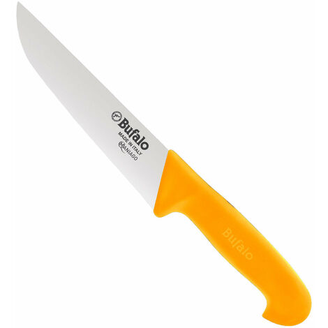 Coltello Francese Lama 26 cm Bufalo Macello S92/26 Manico Giallo