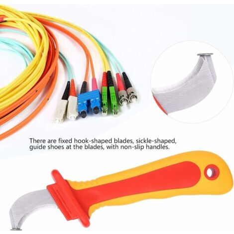 Coltello isolante per elettricisti SJLERST, spelafili antimagnetico a rapida estrazione, 1000 V, 210 mm, tagliafili a cricchetto e tagliafili IEC60900