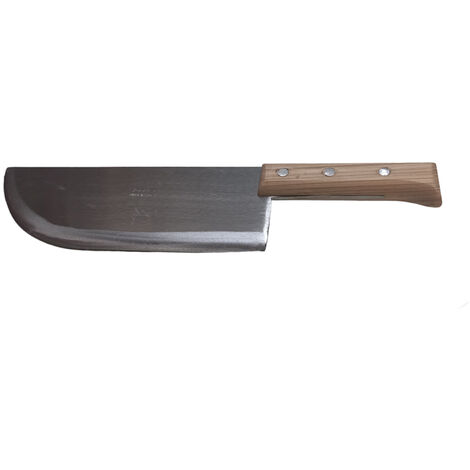 COLTELLO LARGO DA CUCINA CARNE PESCE LAMA 29cm MANICO LEGNO AFFETTARE TAGLIARE