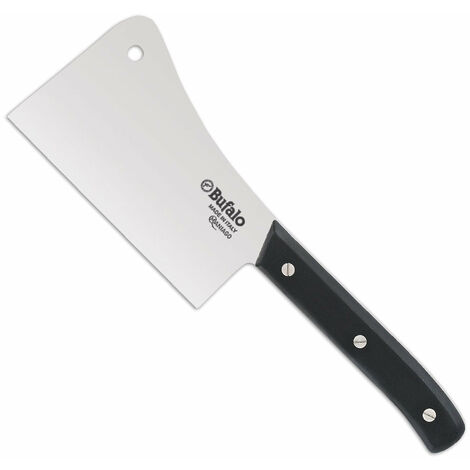 Coltello Mannaia Lama 20 cm 1,2Kg Bufalo 1231/20 Manico Nero