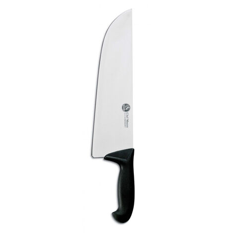 COLTELLO MEZZO COLPO MACELLAIO PROFES. ACCIAIO INOX MANICO ATOSSICO 32cm AUSONIA
