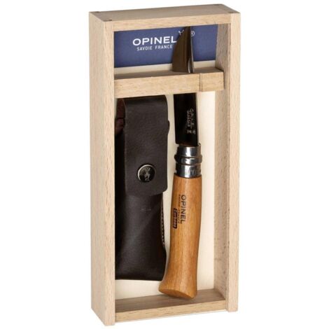 Coltello Opinel n. 20,30cm (08\) in legno con custodia in similpelle (000815)