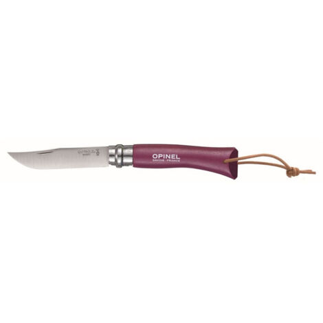 Coltello Opinel Tradition Fluo N. 07 Melanzana Lama Inox 8 cm Manico in carpino
